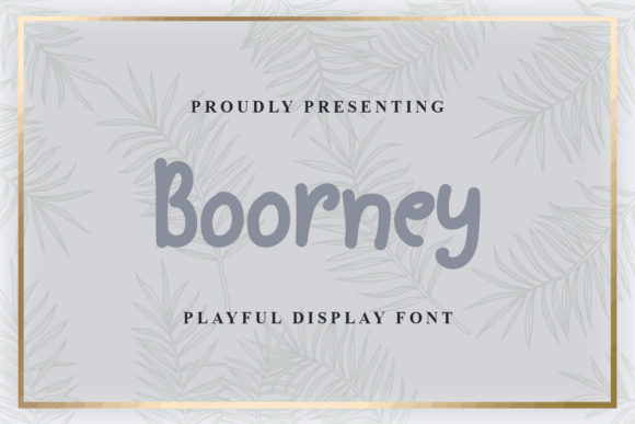 Boorney: A Playful Display Font for Creative Campaigns