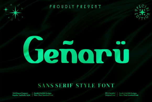 Genaru: A Bold and Vintage Display Font for Editorial Design