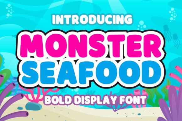 Monster Seafood: A Bold and Thick Display Font for Editorial Design