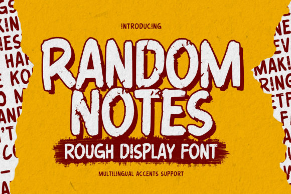 Random Notes: A Handmade Display Font for Editorial Charm