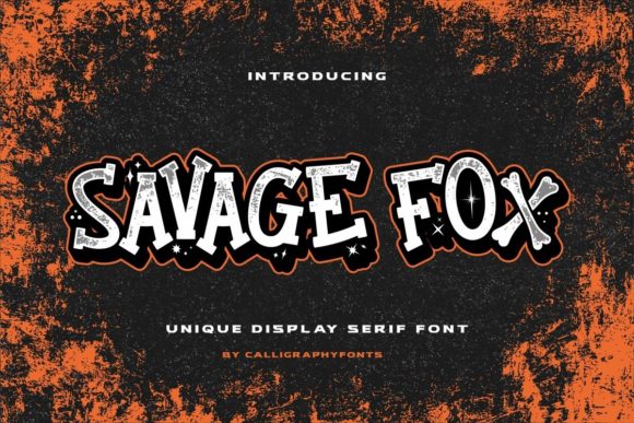 Unleash Dark Vibes with Savage Fox Display Font